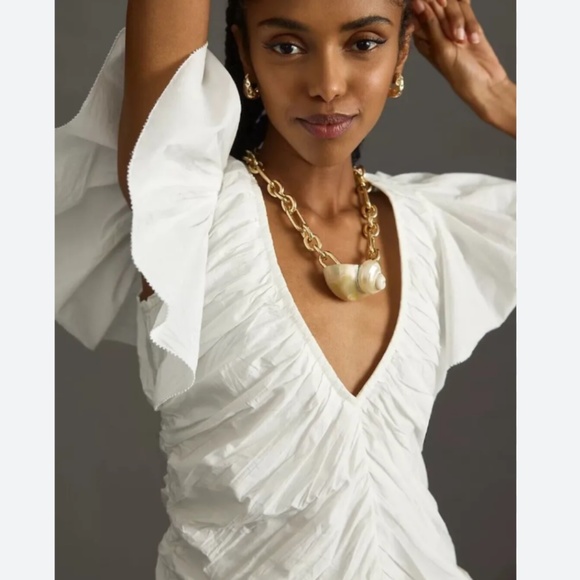 Brand New LOVE THE LABEL MINETTE RUFFLED MINI DRESS - Picture 3 of 11